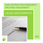 AU Sub Contractor Agreement Specified Assignment